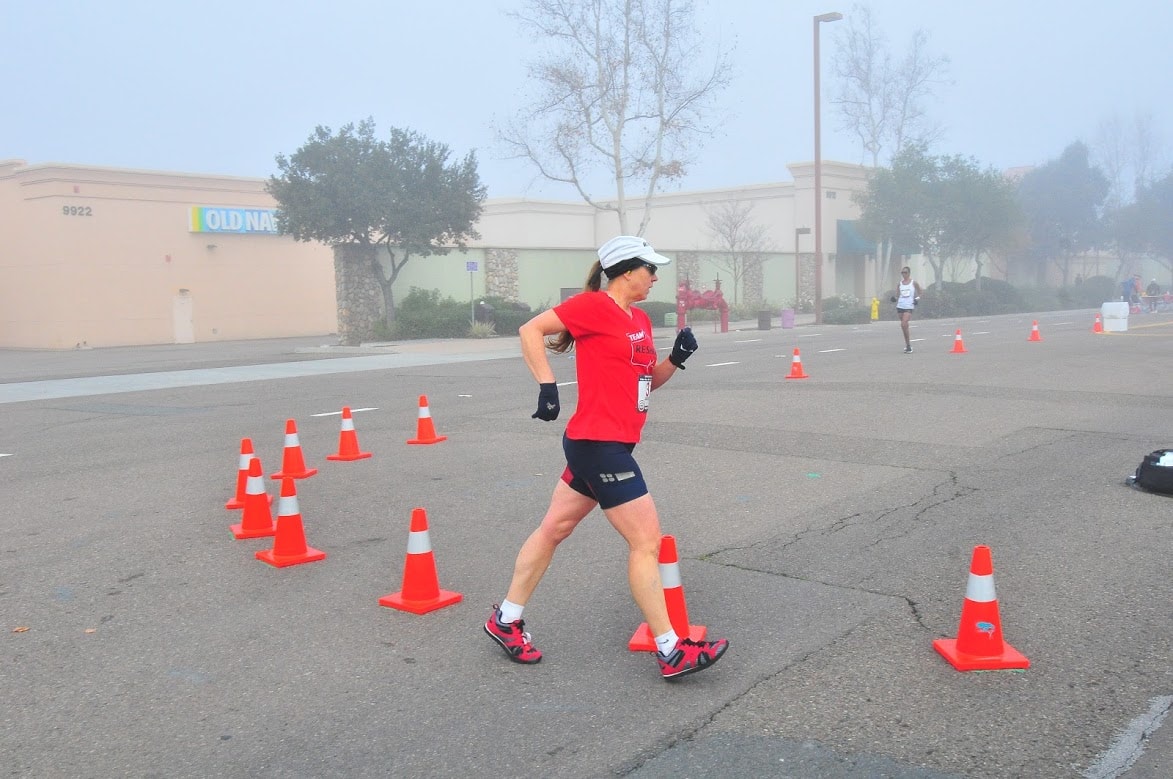 coach Carmen at 50k race walk