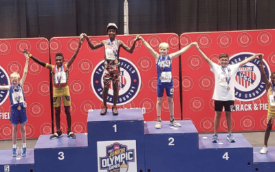 Darius Dunlap-Elkins finished first place finish in the 11-year-old boys 1500m race walk at the 2023 AAU Junior Olympics